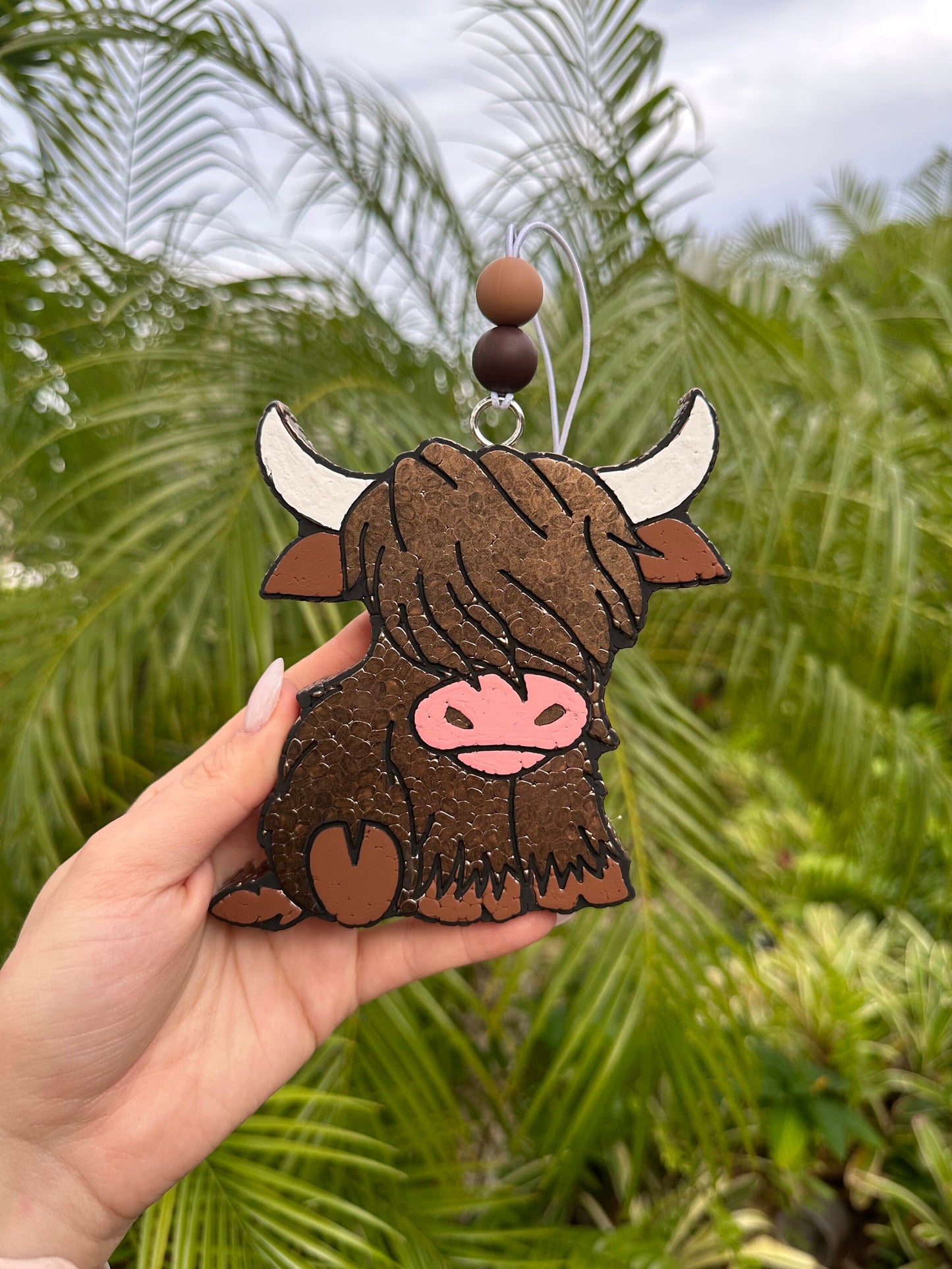Car Freshie | Highland Cow Car Freshie | Cow Car Freshie | Sitting Cow Car Freshie | Air Freshie | freshy
