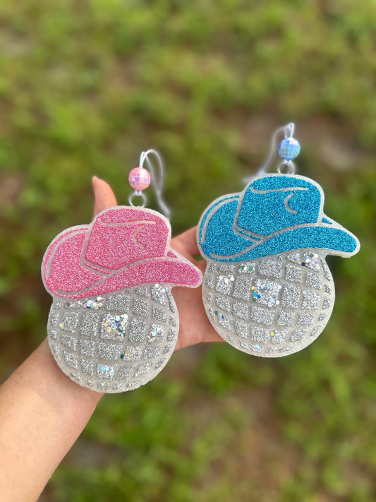 Car Freshie | Disco Ball Car Freshie | Cowboy Hat Disco Car Freshie | Glitter Car Freshie | Disco Car Freshie | Air Freshie |  Freshy
