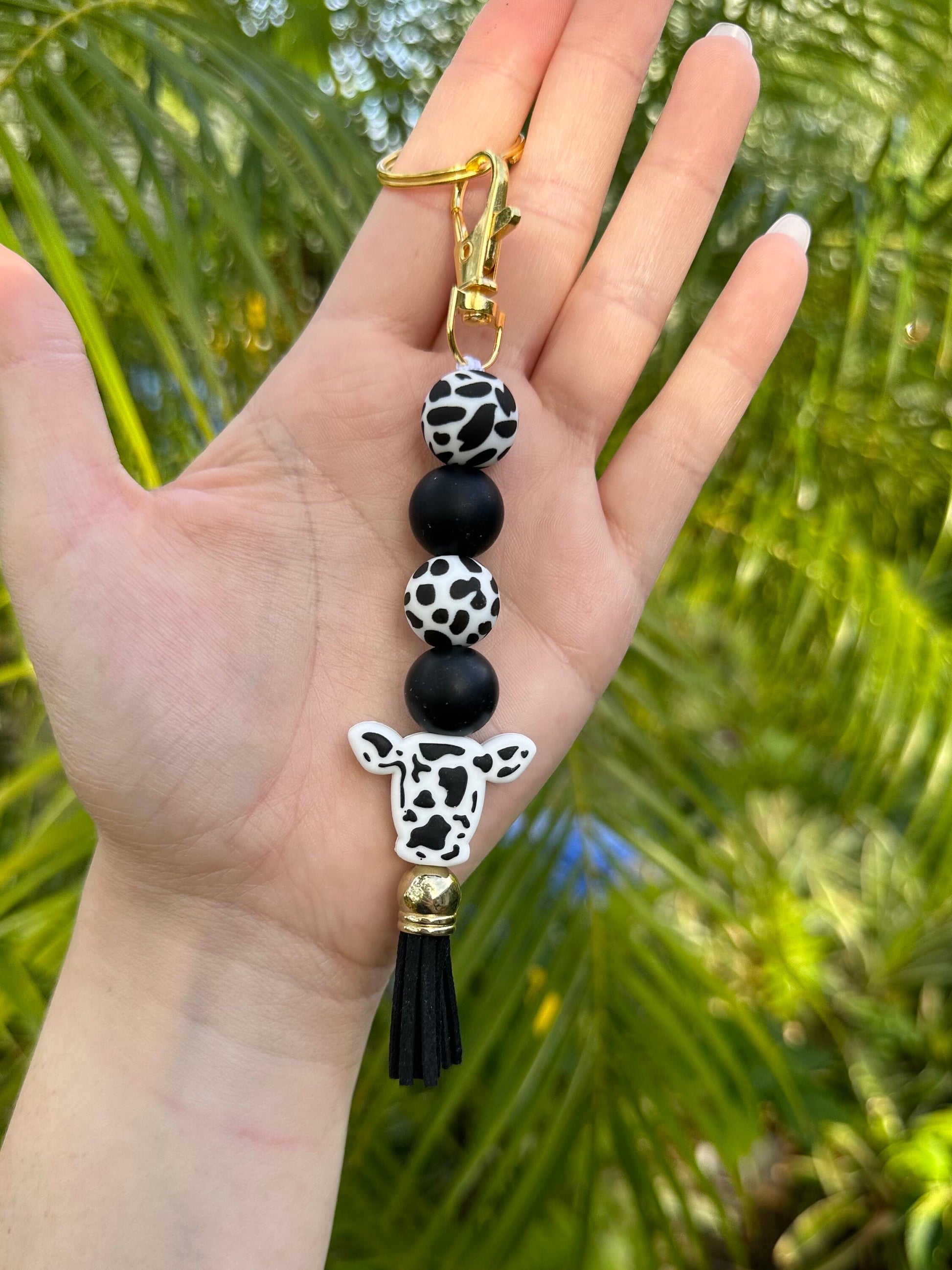 Keychain | Cow Keychain | Cow Print Keychain | Pink Cow Keychain | Western Keychain | Cute Cow | Gift | Freshie |