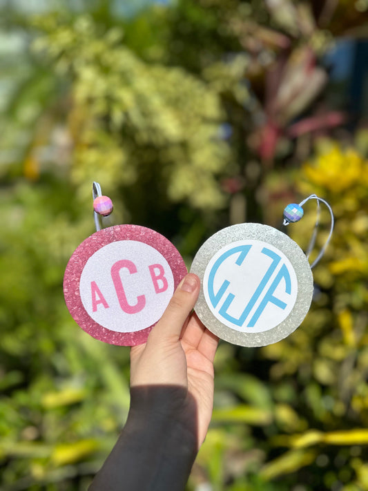 Car Freshie | Monogram Cardstock Car Freshie | Monogram Cardstock Freshie | car air freshie | cardstock freshie | NOT shimmer