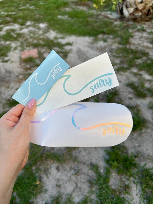 Salty Wave Decal | Beach Sticker | Salty Vinyl Decal | Car Decal | Laptop Decal | Car Sticker | Jeep | Holographic Sticker Decal |